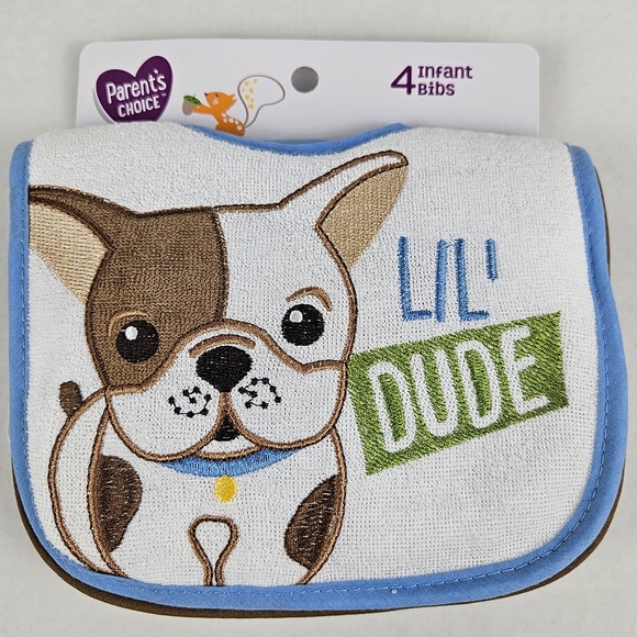 Parents choice 4pk Bibs - Picture 1 of 4